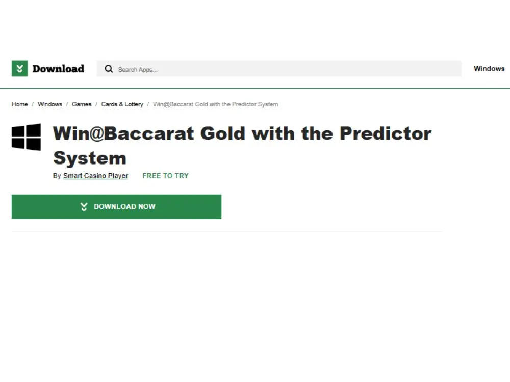 Tool Win@Baccarat Gold with the Predictor System Free